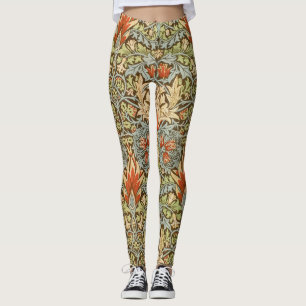 William Morris Vintage Floral Pattern Leggings
