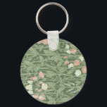William Morris Vintage Floral Pink Sweat Pea Keychain<br><div class="desc">The design on this product was inspired by Sweet Pea, a William Morris floral wallpaper design. William Morris (1834-1896) was an iconic English textile designer who lived during the Victorian period. He was a significant contributor to the revival of traditional British textile arts and methods of production. Much of his...</div>