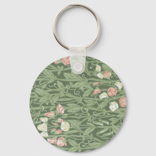 William Morris Vintage Floral Pink Sweat Pea Keychain