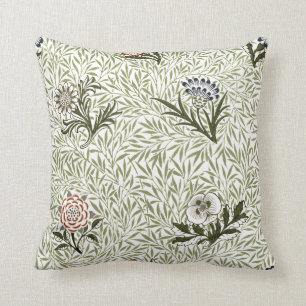 William Morris Vintage Floral Powdered Pattern Throw Pillow