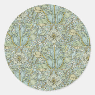 William Morris Vintage Floral Spring Thicket Classic Round Sticker