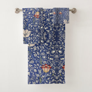 William Morris Vintage Floral Tulip Bleu Blanc Rou
