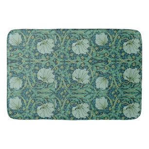 William Morris Vintage Flowers Floral Pattern Bath Mat