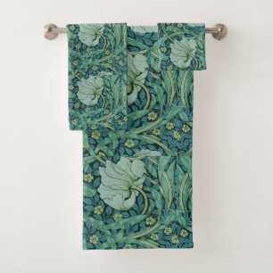 William Morris Vintage Flowers Floral Pattern  Bath Towel Set