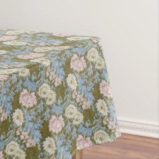 William Morris Vintage Flowers Floral Pattern Pink Tablecloth