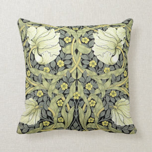 William Morris Vintage Flowers Throw Pillow