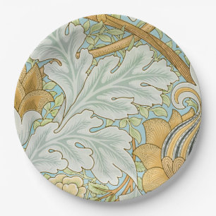 William Morris - Vintage Foliage & Floral Pattern Paper Plate