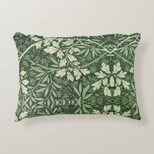 William Morris Vintage Foliage Shades of Green Accent Pillow