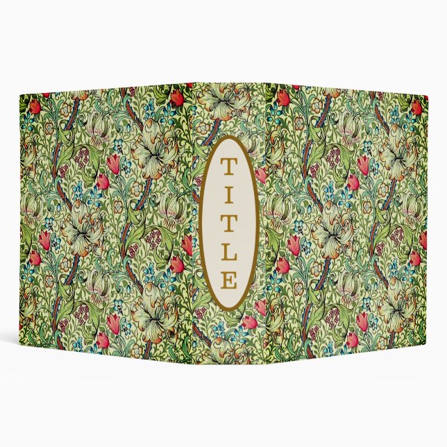 William Morris Vintage Grunge Print Binder (Background)