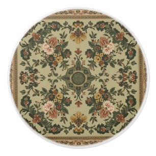 William Morris vintage Honeysuckle Floral Pattern Ceramic Knob