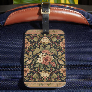 William Morris vintage Honeysuckle Floral pattern Luggage Tag