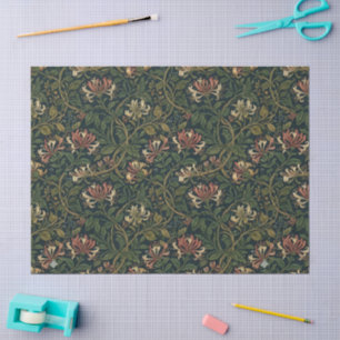 William Morris vintage Honeysuckle Floral pattern Tissue Paper