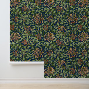 William Morris Vintage Honeysuckle Pattern Wallpaper