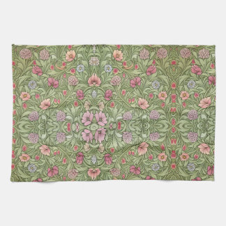 William Morris Vintage Inspired Floral Pattern Kitchen Towel