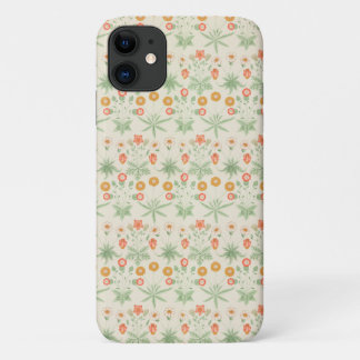 William Morris Vintage Orange Daisy Pattern iPhone 11 Case