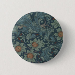 William Morris Vintage Orchard Floral Design 2 Inch Round Button