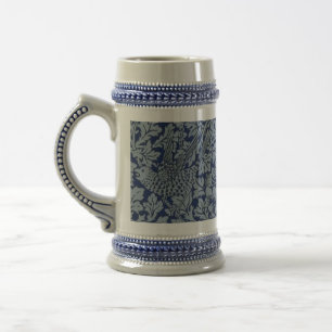 William Morris Vintage Pattern Bird and Anemone Beer Stein