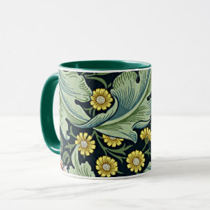 William Morris vintage pattern, Leicester, Mug