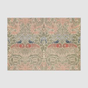 William Morris Vintage Peacock & Dragon Wallpaper Tissue Paper