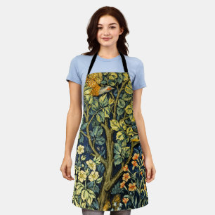 William Morris Vintage Pheasant Squirrel Flower Apron