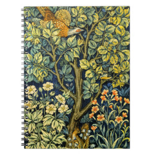 William Morris Vintage Pheasant Squirrel Flower Notebook