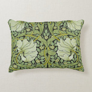 William Morris Vintage Pimpernel Floral Pattern Accent Pillow