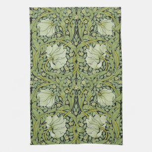 William Morris Vintage Pimpernel Floral Pattern Kitchen Towel