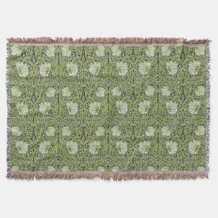 William Morris Vintage Pimpernel Floral Pattern Throw Blanket