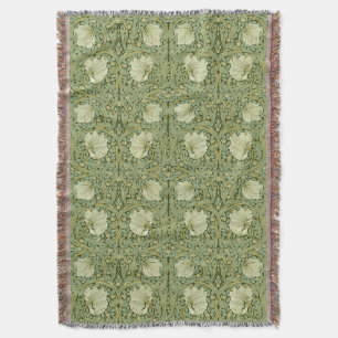 William Morris Vintage Pimpernel Floral Pattern Throw Blanket