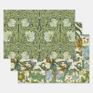 William Morris Vintage Pimpernel Floral Pattern Wrapping Paper Sheet