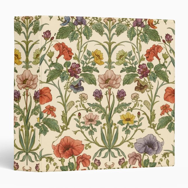 William Morris vintage Pimpernel Pre-Raphaelite  Binder (Front/Spine)