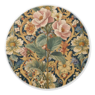William Morris vintage Pimpernel Pre-Raphaelite Ceramic Knob