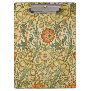William Morris Vintage Pink and Rose Pattern Clipboard