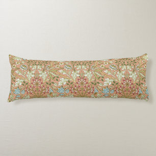 William Morris Vintage Pink Blue White Green Body Pillow