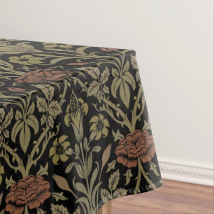 William Morris Vintage Rose and Lily Pattern Tablecloth