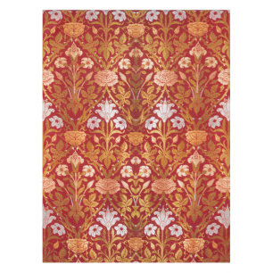 William Morris Vintage Rose & Lily Floral Pattern Tablecloth