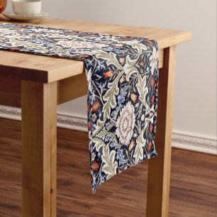 William Morris Vintage Severn Blue Floral Flowers  Long Table Runner