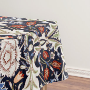 William Morris Vintage Severn Blue Floral Flowers Tablecloth