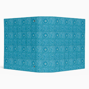 William Morris Vintage Square Blue Floral Pattern Binder