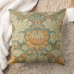William Morris Vintage St James Acanthus Pattern Throw Pillow