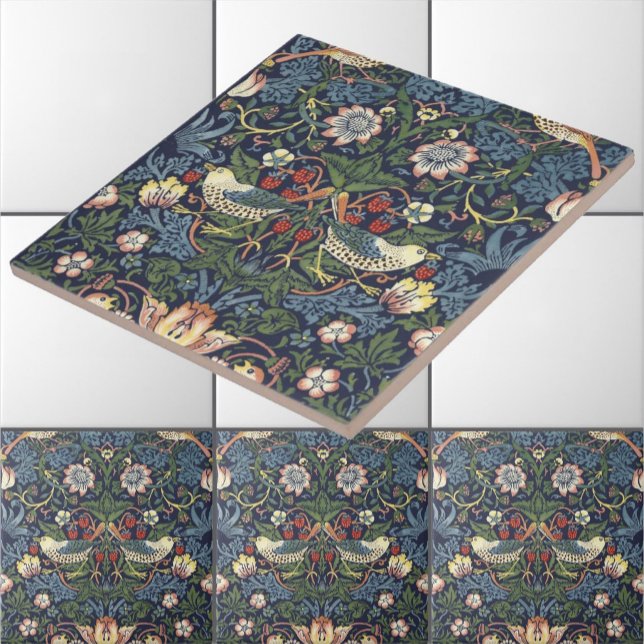 William Morris Vintage Strawberry Thief Pattern Tile (Creator Uploaded)