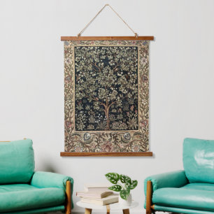 William Morris Vintage Tree & Birds Hanging Tapestry
