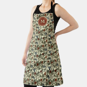 William Morris Vintage Trellis Pattern Fabric Apron