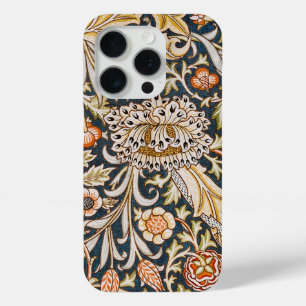 William Morris Vintage Trent Blue Floral Pattern iPhone 15 Pro Case