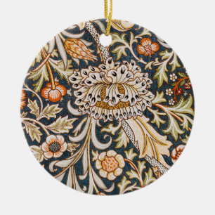 William Morris Vintage Trent Blue Floral Pattern Ceramic Ornament