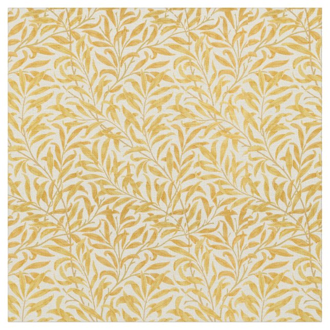 William Morris Vintage Willow Bough Pattern Fabric (Close Up)