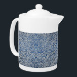 William Morris Vintage Willow Leaves Dark Blue<br><div class="desc">William Morris Vintage Willow Leaves Dark Blue Teapot - Decorating this product is Willow, an all-over wallpaper design of willow leaves created in 1874 by England’s famous 19th century designer, William Morris (1834-1896). Morris was highly influenced by historical patterns and was one of the most knowledgeable textile historians of the...</div>