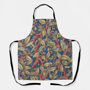 William Morris Vintage Woodland botanical Pattern Apron