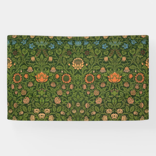 William Morris Violet and Columbine Art Rug Banner (Horizontal)