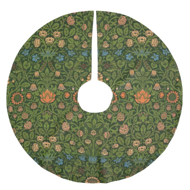 William Morris Violet and Columbine Art Rug Brushed Polyester Tree Skirt (Front)